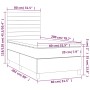 Cama box spring con colchón terciopelo azul oscuro 80x200 cm de , Camas y somieres - Ref: Foro24-3143053, Precio: 281,58 €, D...