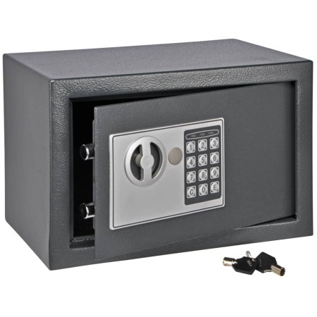HI Caja fuerte con cierre eléctrico gris 31x20x20 cm de HI, Cajas fuertes - Ref: Foro24-423957, Precio: 63,38 €, Descuento: %