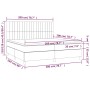 Cama box spring colchón y luces LED tela gris taupe 200x200 cm de , Camas y somieres - Ref: Foro24-3135625, Precio: 715,91 €,...