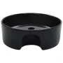 Lavabo con rebosadero 36x13 cm cerámica negro de vidaXL, Lavabos - Ref: Foro24-143912, Precio: 53,78 €, Descuento: %