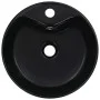 Lavabo con rebosadero 36x13 cm cerámica negro de vidaXL, Lavabos - Ref: Foro24-143912, Precio: 53,78 €, Descuento: %