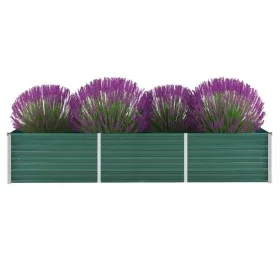 Arriate de jardín de acero galvanizado verde 240x80x45 cm de , Maceteros y jardineras - Ref: Foro24-44843, Precio: 66,89 €, D...