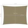 Toldo de vela rectangular tela Oxford beige 3,5x5 m de , Sombrillas - Ref: Foro24-135160, Precio: 49,68 €, Descuento: %