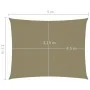 Toldo de vela rectangular tela Oxford beige 3,5x5 m de , Sombrillas - Ref: Foro24-135160, Precio: 51,50 €, Descuento: %