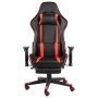 Silla gaming giratoria con reposapiés PVC rojo en Sillas gaming | Comprar online en Foru.es