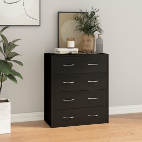 Aparador con 4 cajones negro 60x30,5x71 cm de , Aparadores - Ref: Foro24-342577, Precio: 91,52 €, Descuento: %