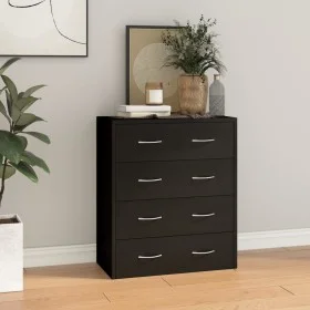 Aparador con 4 cajones negro 60x30,5x71 cm de , Aparadores - Ref: Foro24-342577, Precio: 92,87 €, Descuento: %