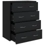 Aparador con 4 cajones negro 60x30,5x71 cm de , Aparadores - Ref: Foro24-342577, Precio: 92,87 €, Descuento: %