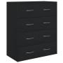 Aparador con 4 cajones negro 60x30,5x71 cm de , Aparadores - Ref: Foro24-342577, Precio: 91,52 €, Descuento: %