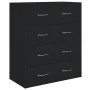 Aparador con 4 cajones negro 60x30,5x71 cm de , Aparadores - Ref: Foro24-342577, Precio: 92,87 €, Descuento: %
