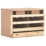 Ponedero para gallinas 2 compartimentos madera pino 63x40x45 cm de vidaXL, Incubadoras de huevos - Ref: Foro24-170652, Precio...