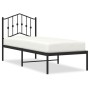 Estructura de cama con cabecero metal negro 75x190 cm de , Camas y somieres - Ref: Foro24-373779, Precio: 71,34 €, Descuento: %