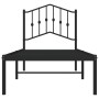 Estructura de cama con cabecero metal negro 75x190 cm de , Camas y somieres - Ref: Foro24-373779, Precio: 71,34 €, Descuento: %