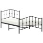 Estructura de cama con cabecero y estribo metal negro 107x203cm de , Camas y somieres - Ref: Foro24-373803, Precio: 82,78 €, ...