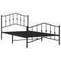Estructura de cama con cabecero y estribo metal negro 107x203cm de , Camas y somieres - Ref: Foro24-373803, Precio: 82,78 €, ...