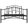 Estructura de cama con cabecero y estribo metal negro 107x203cm de , Camas y somieres - Ref: Foro24-373803, Precio: 82,78 €, ...