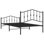 Estructura de cama con cabecero y estribo metal negro 107x203cm de , Camas y somieres - Ref: Foro24-373803, Precio: 82,78 €, ...