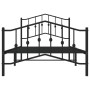 Estructura de cama con cabecero y estribo metal negro 100x190cm de , Camas y somieres - Ref: Foro24-373801, Precio: 74,61 €, ...