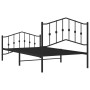 Estructura de cama con cabecero y estribo metal negro 100x190cm de , Camas y somieres - Ref: Foro24-373801, Precio: 74,61 €, ...