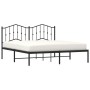 Estructura de cama con cabecero metal negro 180x200 cm de , Camas y somieres - Ref: Foro24-373793, Precio: 110,81 €, Descuent...