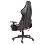 Silla gaming giratoria con reposapiés PVC rojo en Sillas gaming | Comprar online en Foru.es