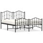 Estructura de cama cabecero y estribo metal negro 140x200 cm de , Camas y somieres - Ref: Foro24-373808, Precio: 123,41 €, De...