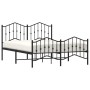 Estructura de cama cabecero y estribo metal negro 140x200 cm de , Camas y somieres - Ref: Foro24-373808, Precio: 123,41 €, De...