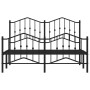 Estructura de cama cabecero y estribo metal negro 140x200 cm de , Camas y somieres - Ref: Foro24-373808, Precio: 123,41 €, De...