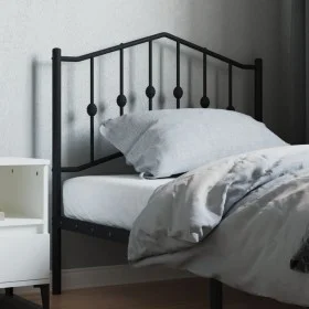 Black metal headboard 90 cm by , Headboards and footboards - Ref: Foro24-373817, Price: 22,87 €, Discount: %