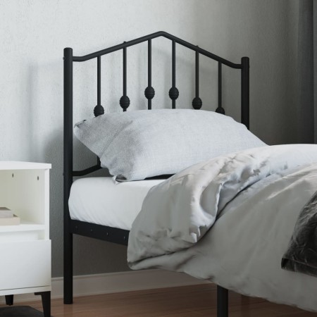 Cabecero de metal negro 75 cm de , Cabeceros y pies de cama - Ref: Foro24-373815, Precio: 21,49 €, Descuento: %
