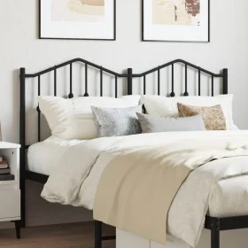 Black metal headboard 140 cm by , Headboards and footboards - Ref: Foro24-373822, Price: 36,26 €, Discount: %