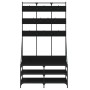 Perchero con zapatero negro 100x40x184 cm de , Organizadores de vestidores y perchas de barra - Ref: Foro24-837857, Precio: 9...