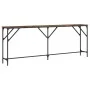 Mesa consola madera de ingeniería roble ahumado 200x29x75 cm by , Side tables - Ref: Foro24-837779, Price: 77,05 €, Discount: %