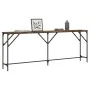 Mesa consola madera de ingeniería roble ahumado 200x29x75 cm by , Side tables - Ref: Foro24-837779, Price: 77,05 €, Discount: %