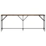 Mesa consola madera de ingeniería roble ahumado 200x29x75 cm by , Side tables - Ref: Foro24-837779, Price: 77,05 €, Discount: %