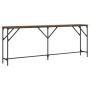Mesa consola madera de ingeniería roble ahumado 200x29x75 cm de , Mesas auxiliares - Ref: Foro24-837779, Precio: 78,49 €, Des...