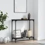 Mesa consola madera de ingeniería negro 75x30,5x75 cm by , Side tables - Ref: Foro24-837707, Price: 37,40 €, Discount: %