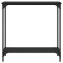 Mesa consola madera de ingeniería negro 75x30,5x75 cm by , Side tables - Ref: Foro24-837707, Price: 37,40 €, Discount: %