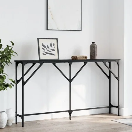 Mesa consola madera de ingeniería negro 140x23x75 cm de , Mesas auxiliares - Ref: Foro24-837772, Precio: 41,96 €, Descuento: %