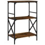 Librería 3 estantes madera ingeniería roble humo 59x35x90,5 cm de , Librerías y estanterías - Ref: Foro24-837614, Precio: 45,...
