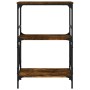 Librería 3 estantes madera ingeniería roble humo 59x35x90,5 cm de , Librerías y estanterías - Ref: Foro24-837614, Precio: 45,...