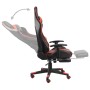 Silla gaming giratoria con reposapiés PVC rojo en Sillas gaming | Comprar online en Foru.es