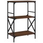 Librería 3 estantes madera ingeniería roble marrón 59x35x90,5cm de , Librerías y estanterías - Ref: Foro24-837616, Precio: 46...
