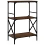 Librería 3 estantes madera ingeniería roble marrón 59x35x90,5cm de , Librerías y estanterías - Ref: Foro24-837616, Precio: 46...