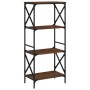 Librería 4 estantes madera ingeniería roble marrón 59x35x132cm de , Librerías y estanterías - Ref: Foro24-837621, Precio: 50,...