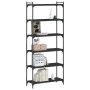 Librería de 6 estantes madera de ingeniería negro 80x30x188 cm de , Librerías y estanterías - Ref: Foro24-837682, Precio: 70,...