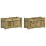 Jardineras de exterior 2 unidades madera impregnada de pino de , Maceteros y jardineras - Ref: Foro24-837448, Precio: 86,74 €...