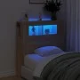 Cabecero LED madera ingeniería roble Sonoma 100x18,5x103,5 cm de , Cabeceros y pies de cama - Ref: Foro24-837332, Precio: 56,...