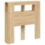 Cabecero LED madera ingeniería roble Sonoma 100x18,5x103,5 cm de , Cabeceros y pies de cama - Ref: Foro24-837332, Precio: 56,...