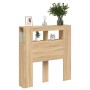 Cabecero LED madera ingeniería roble Sonoma 100x18,5x103,5 cm de , Cabeceros y pies de cama - Ref: Foro24-837332, Precio: 57,...